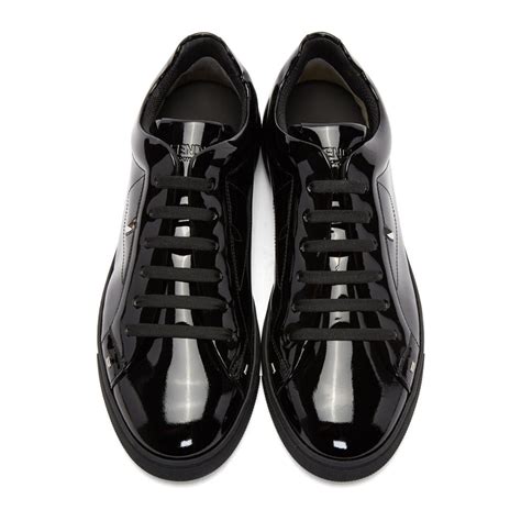 fendi black leather shoes|fendi shoes black and white.